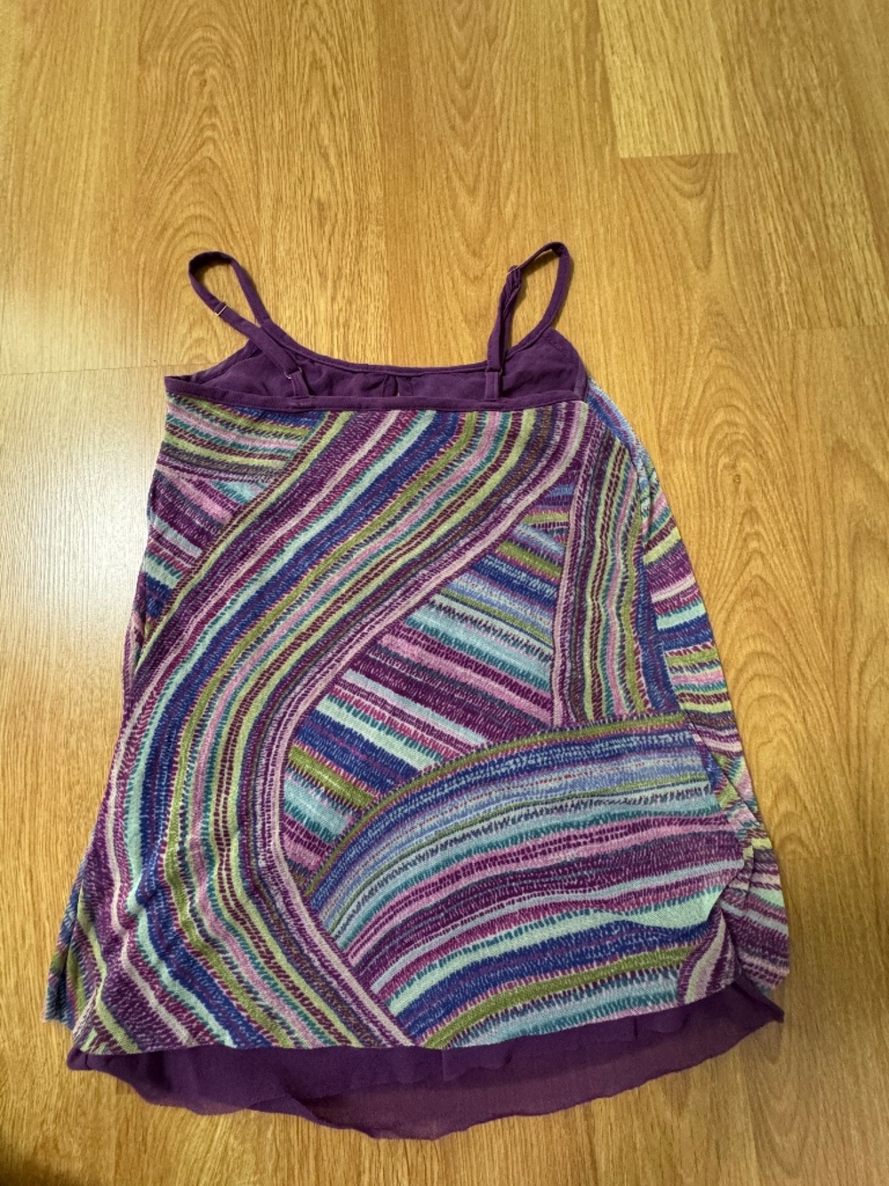 Sweet Pea by Stacy Frati Purple Multicolor Layered Tank Top M - Picture 2 of 6